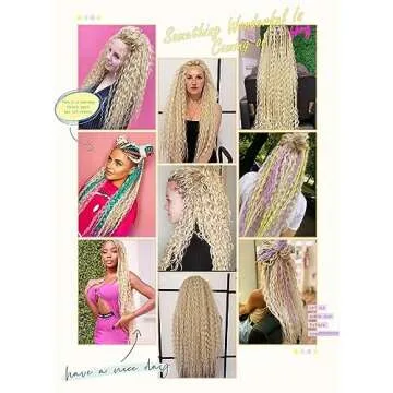 Blonde Ocean Wave Crochet Hair Extensions 30in 6Packs