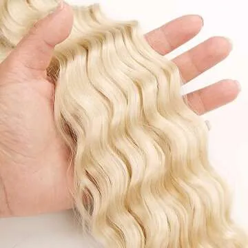 Blonde Ocean Wave Crochet Hair Extensions 30in 6Packs
