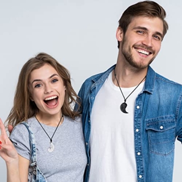 Yin Yang Obsidian Howlite Couples Necklaces - COAI