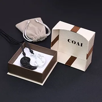 Yin Yang Obsidian Howlite Couples Necklaces - COAI