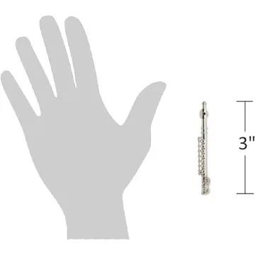 Miniature Silver Flute - Elegant Decorative Gift for Music Lovers
