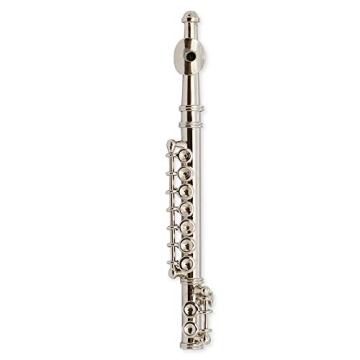 Miniature Silver Flute - Elegant Decorative Gift for Music Lovers