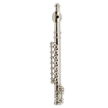 Miniature Silver Flute - Elegant Decorative Gift for Music Lovers