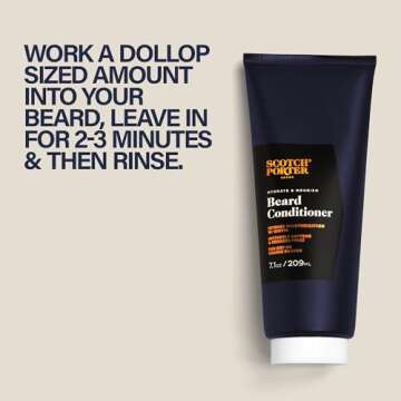 Scotch Porter Hydrate & Nourish Beard Conditioner – Long-Lasting Moisture Helps Strengthen, Reduce Frizz & Promote Healthy Hair Growth for Dull, Dry, Coarse Beards – Porter House Scent, 7.1 oz. Bottle