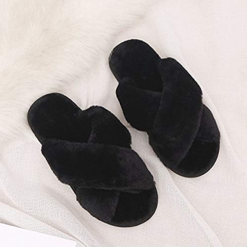 HUMIWA Faux Fur House Slippers for Optimal Comfort