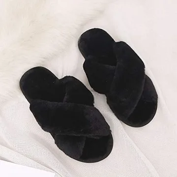 HUMIWA Faux Fur House Slippers for Optimal Comfort