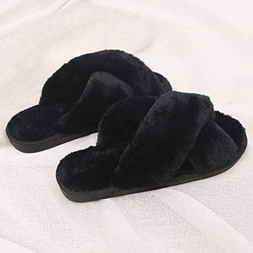 HUMIWA Faux Fur House Slippers for Optimal Comfort