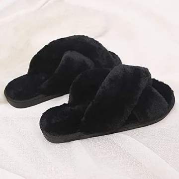HUMIWA Faux Fur House Slippers for Optimal Comfort