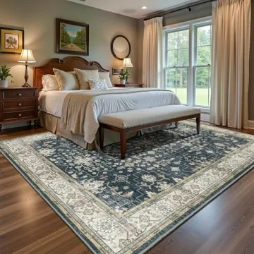 Lessymo Washable 8x10 Area Rug for All Spaces