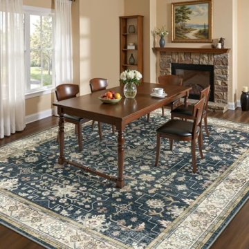 Lessymo Washable 8x10 Area Rug for All Spaces