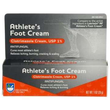 Rite Aid Clotrimazole Anti-fungal Cream, 1% - 1 oz | Treats Athlete's Foot | Jock Itch Cream | Ringw...