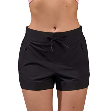 90 Degree By Reflex Lightweight Walking Shorts for Women - Black