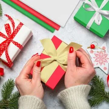 AORZIT Red Green White Tissue Paper Assortment 80 Sheets Christmas Wrapping Tissue Paper Bulk 14x20 Inch Tissue Paper for Gift Bag Wrapping DIY Crafts Filler Christmas Birthday Party Decor