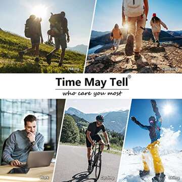 Time May Tell Mens Merino Wool Hiking Cushioning Socks For Outdoor Wool-Socks-For-Mens 3 Pack