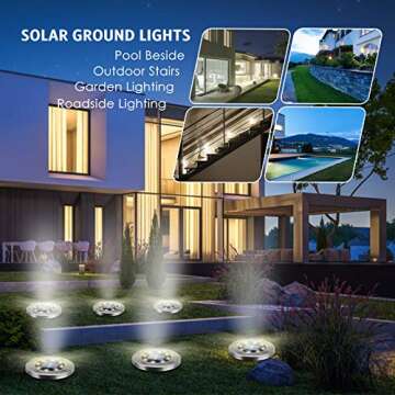 OULONGER Solar Lights Outdoor - 12 Pack Bright Waterproof Garden Lights