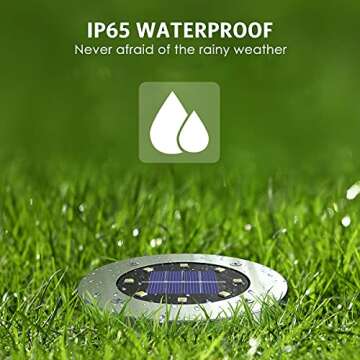 OULONGER 12 Pack Solar Outdoor Lights - Waterproof & Bright