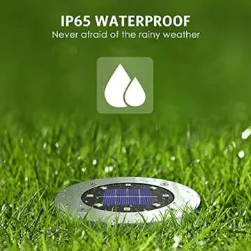 OULONGER 12 Pack Solar Outdoor Lights - Waterproof & Bright