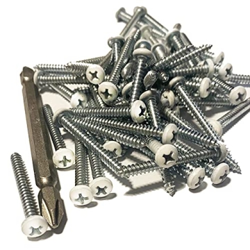 60 pcs White Screws for Home Repair & DIY Projects