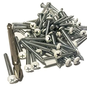 60 pcs White Screws for Home Repair & DIY Projects