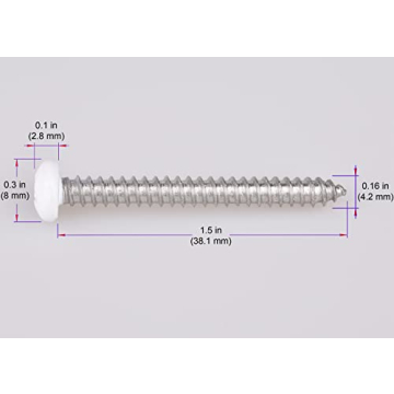 60 pcs White Screws for Home Repair & DIY Projects