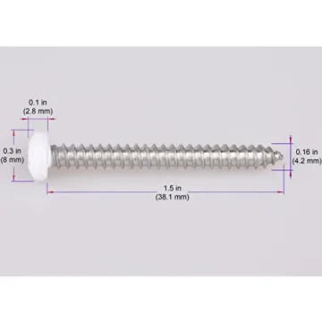 60 pcs White Screws for Home Repair & DIY Projects