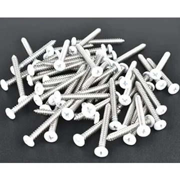 60 pcs White Screws for Home Repair & DIY Projects