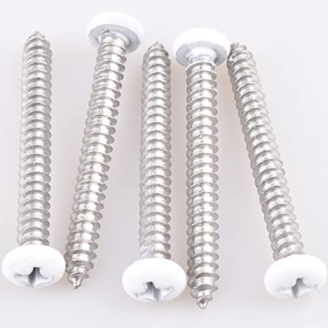 60 pcs White Screws for Home Repair & DIY Projects