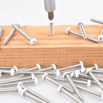 60 pcs White Screws for Home Repair & DIY Projects