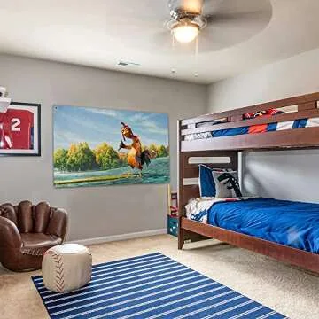 siixoi Chicken Flag 3X5FT Meme Tapestry Funny Man Cave Wall Flag for College Dorm Decor, Outdoor, Bedroom or Home Office Wall Decor Banner Gifts