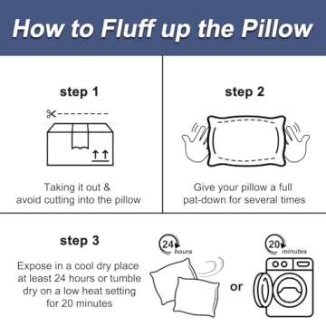 Favocama Pillows Standard Size Set of 4 Hotel Collection Bed Pillow for Sleeping Pillows 4 Pack for Back, Stomach or Side Sleepers Soft and Supportive Washable Pillows for Bedroom