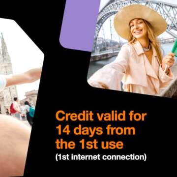 Orange Holiday Europe - 3GB Internet Data in 4G/LTE (currently 8GB promotion) + 30mn + 200 Texts fro...