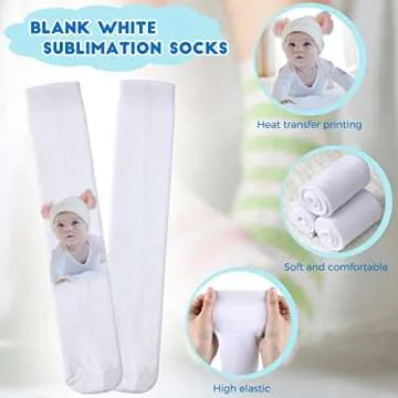 Geyoga Sublimation Socks - 6 Pairs for DIY Gifts