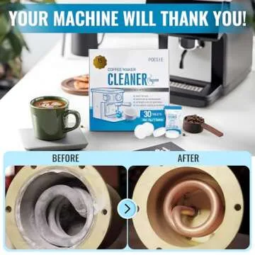 Poesie 30 Count Coffee Machine Cleaning Tablets, Coffee Maker Cleaner and Descaler for All Coffee Machine