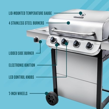 Char-Broil 4-Burner Grill with Side Burner Perfomrance
