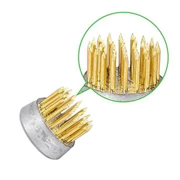 ZK Home 10pcs Kenzan Ikebana Flower Frogs Mini Kenzan Pin Frog Flower Arranging Frog Spiky Frog Fixed Tools Floral Arrangement Pin Holder Round (0.9inch)