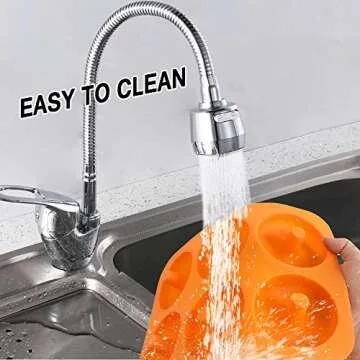 Amison Silicone Donut Pan Non-Stick Donut Mold for Baking Full Size Bagel Doughnut,Dishwasher, Oven, Microwave, Freezer Safe