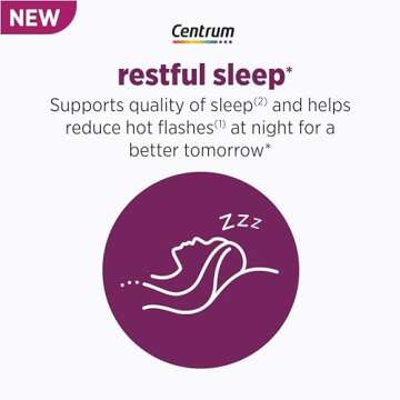 Centrum Restful Sleep Menopause Support Tablets - 28 Count with DailyZz and geniVida