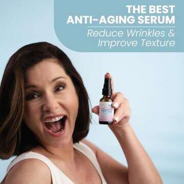 Collagen Peptide Serum - Anti Aging Collagen Serum for Face, Skin Brightening, Reduces Fine Lines & Wrinkles (1 oz)