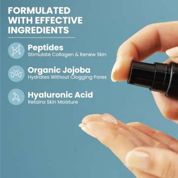 Collagen Peptide Serum - Anti Aging Collagen Serum for Face, Skin Brightening, Reduces Fine Lines & Wrinkles (1 oz)