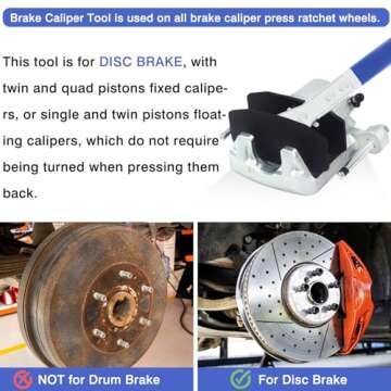 High-Performance Brake Caliper Compression Tool for Repairs