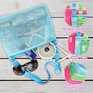 Tagitary Beach Toy Large Mesh Bags for Kids - 3 Pack