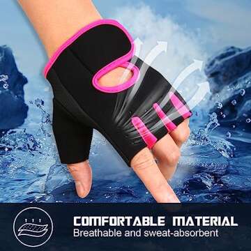 Flammi Women's Exercise Gloves for Fitness & Gym Workouts