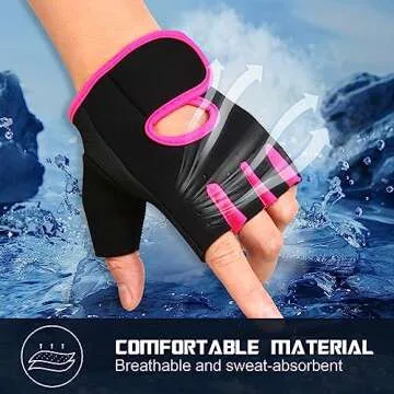 Flammi Women's Exercise Gloves for Fitness & Gym Workouts