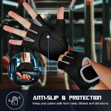 Flammi Women's Exercise Gloves for Fitness & Gym Workouts