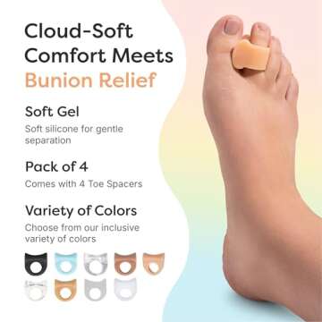 ZenToes Gel Toe Separators for Bunion Relief and Comfort
