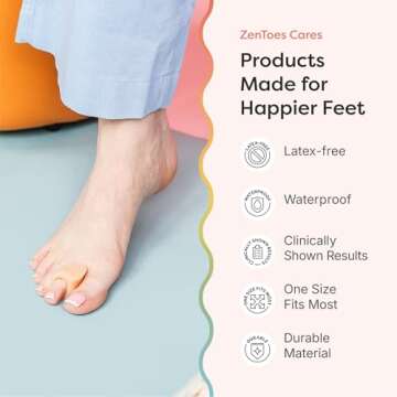 ZenToes Gel Toe Separators for Bunion Relief and Comfort