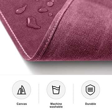 Cotton Canvas Cross Back Apron for Gardening Garden Chef Bartender Work Women Men 3 Pockets Waterproof Adjustable M-XXL Purple