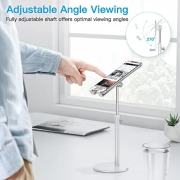 OMOTON Adjustable Aluminum Phone Holder for Desk 4-11"