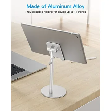 OMOTON Adjustable Aluminum Phone Holder for Desk 4-11"