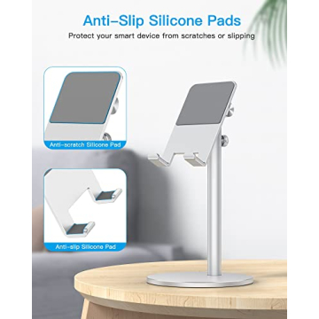 OMOTON Adjustable Aluminum Phone Holder for Desk 4-11"